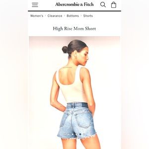 Abercrombie & Fitch “ The Mom Short High Rise” size 29/8 - light color Jeans